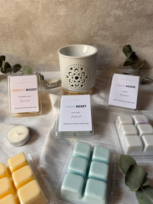 Pack RITUAL DE INICIACIÓN | Quemador Mandala + Trío Día Perfecto (Energía, Claridad, Sueño)