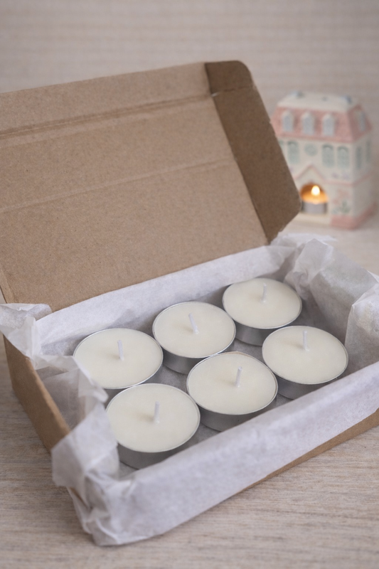 Velas de té soja 100% ecológica. 6 Uds.